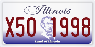 IL license plate X501998