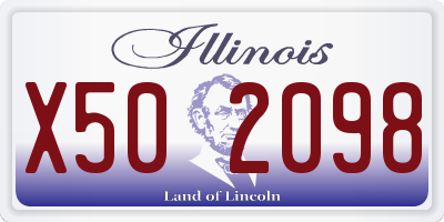 IL license plate X502098