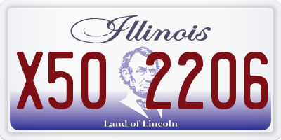 IL license plate X502206