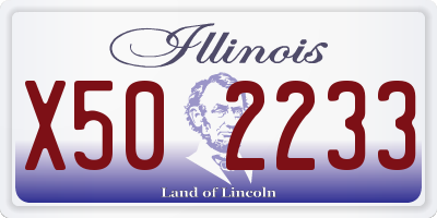 IL license plate X502233