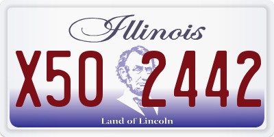 IL license plate X502442