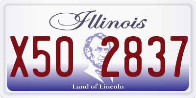 IL license plate X502837
