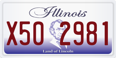 IL license plate X502981