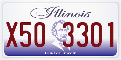 IL license plate X503301