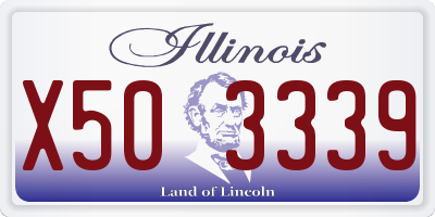 IL license plate X503339
