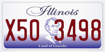 IL license plate X503498