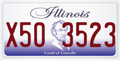 IL license plate X503523