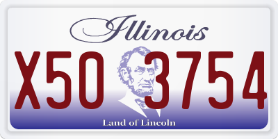IL license plate X503754