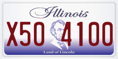 IL license plate X504100