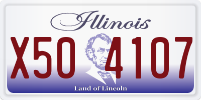 IL license plate X504107