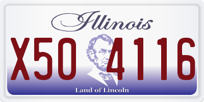 IL license plate X504116