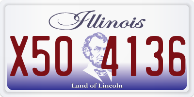 IL license plate X504136