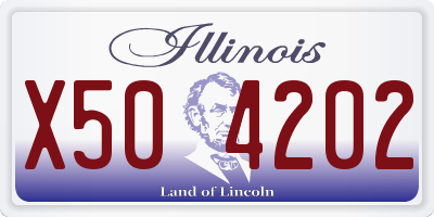 IL license plate X504202