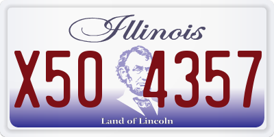 IL license plate X504357