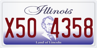 IL license plate X504358
