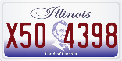 IL license plate X504398