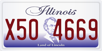 IL license plate X504669