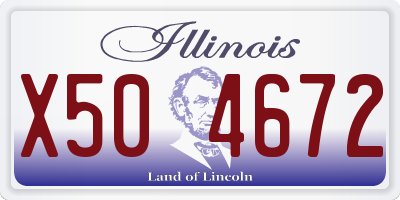 IL license plate X504672
