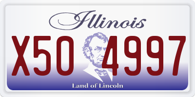IL license plate X504997