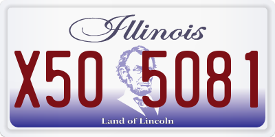 IL license plate X505081