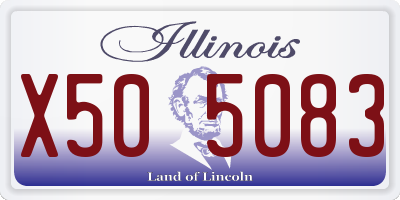 IL license plate X505083