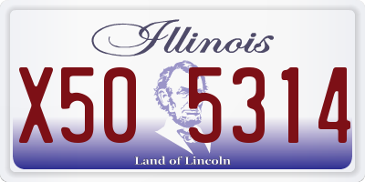 IL license plate X505314