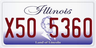 IL license plate X505360