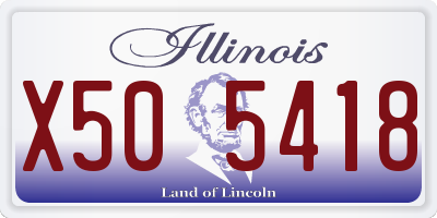 IL license plate X505418