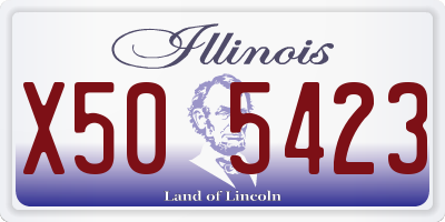 IL license plate X505423