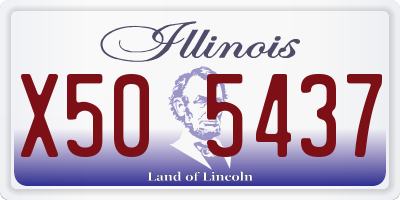 IL license plate X505437