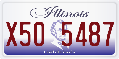 IL license plate X505487