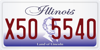 IL license plate X505540