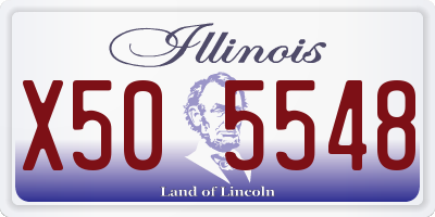 IL license plate X505548