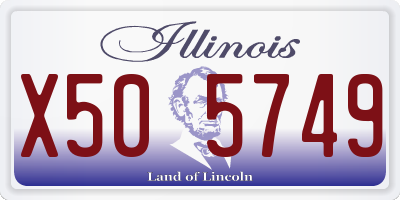 IL license plate X505749
