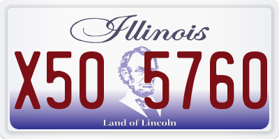 IL license plate X505760