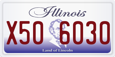 IL license plate X506030