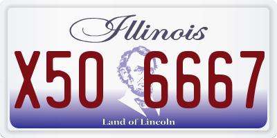 IL license plate X506667