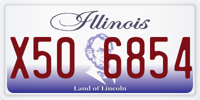 IL license plate X506854