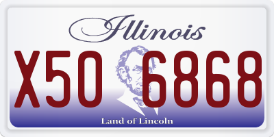 IL license plate X506868