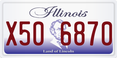 IL license plate X506870