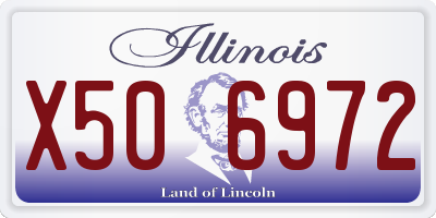 IL license plate X506972