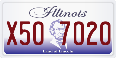 IL license plate X507020