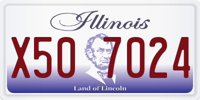 IL license plate X507024