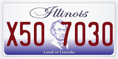 IL license plate X507030