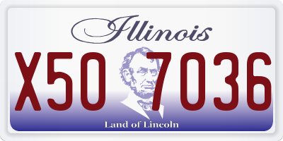 IL license plate X507036