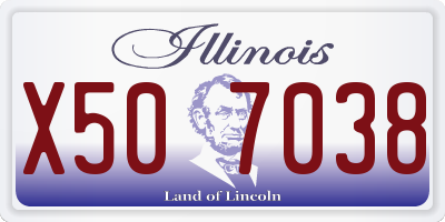 IL license plate X507038