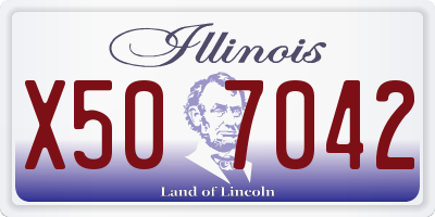 IL license plate X507042