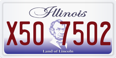 IL license plate X507502