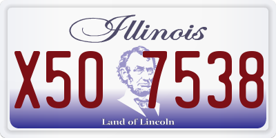 IL license plate X507538