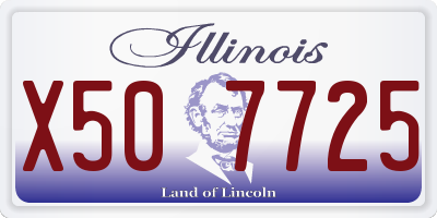 IL license plate X507725